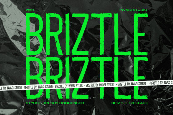 Briztle: A Brushy Condensed Font for Editorial Layouts