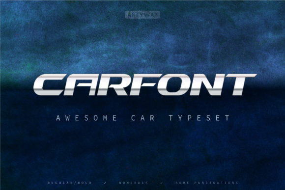 Car Font: A Bold Sporty Display Typeface for Brands