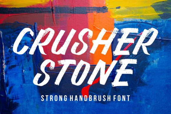 Chrusher Stone: A Bold Paint Brushed Display Font for Branding