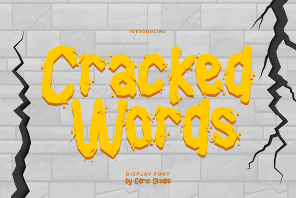 Cracked Words Display Font: A Creative Typeface for Digital Campaigns