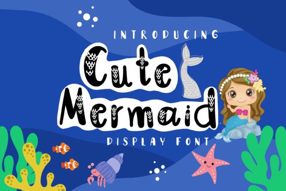 Cute Mermaid Font for Playful Children’s Web Projects
