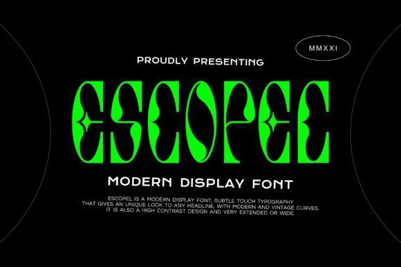 Escopel: A Distinct Display Font for Digital Creatives