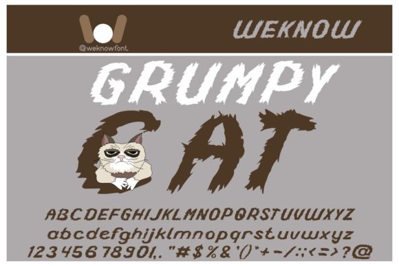 Grumpy Cat Font: Spooky Display for Editorial