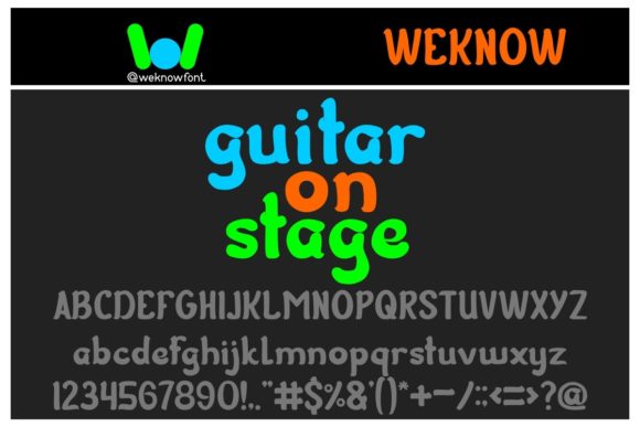 Guitar on Stage: A Paint Brushed Display Font for Publishers