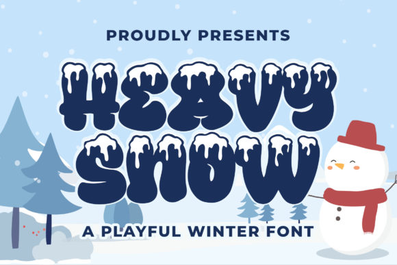 Heavy Snow Display Font: Bold, Thick Lettering for Campaigns