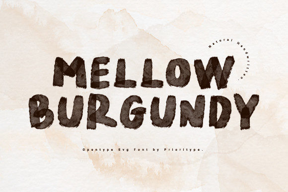 Mellow Burgundy Font: Brushed Display Typeface Review
