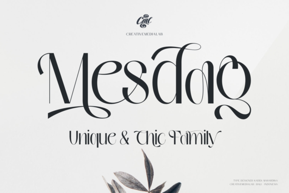 Mesdag: A Stylish Display Font for Memorable Branding