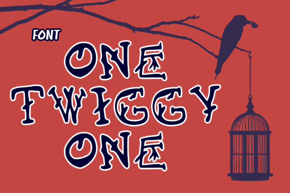 One Twiggy One: A Creepy Display Font for Bold Designs