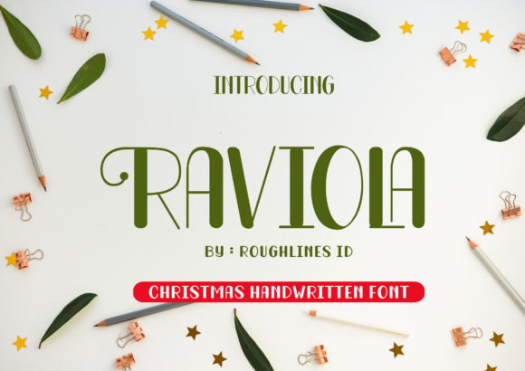 Raviola Christmas Font: Enchanting Display Typeface for Branding