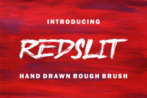Redslit: A Brushed Display Font with Raw Character