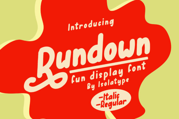 Rundown Font for Lifestyle Blog Headers and Editorial Design