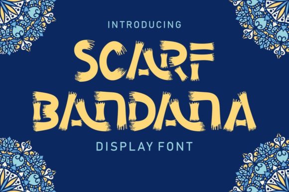 Scarf Bandana Font for Bold Menus, Posters and Print Design