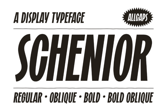 Schenior Bold Display Font for Product Labels and Prints