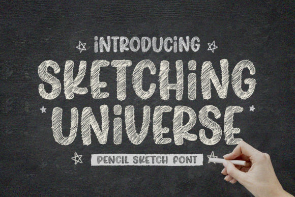 Sketching Universe: A Friendly Outlined Display Font for Cheerful Web Projects