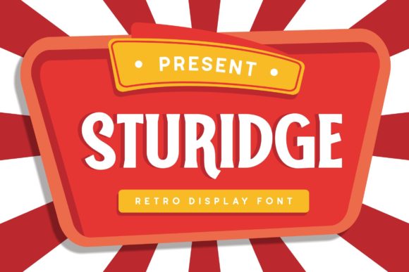 Sturidge: A Bold Retro Display Font for Crafters