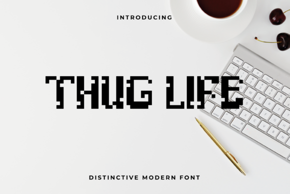 Thug Life Display Font for Futuristic Digital Layouts