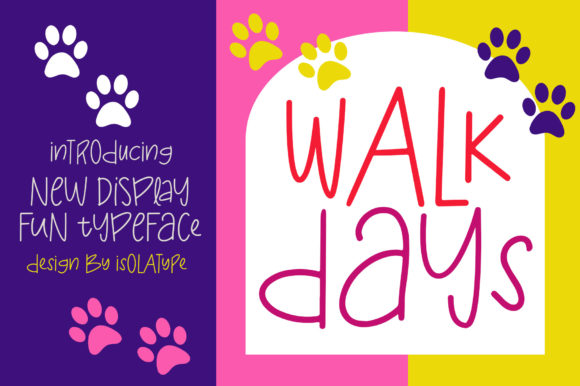 Walk Days Font: A Cute Display Typeface for Marketers