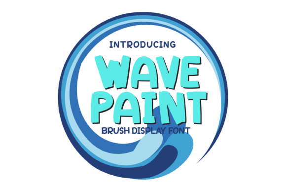 Wave Paint Font: A Brush Texture Display Typeface