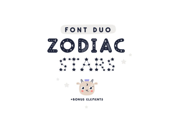Zodiac Stars: A Playful Display Font for Youthful Content